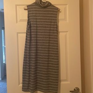 Old navy grey and white stripe dress